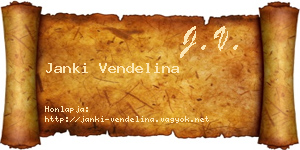 Janki Vendelina névjegykártya